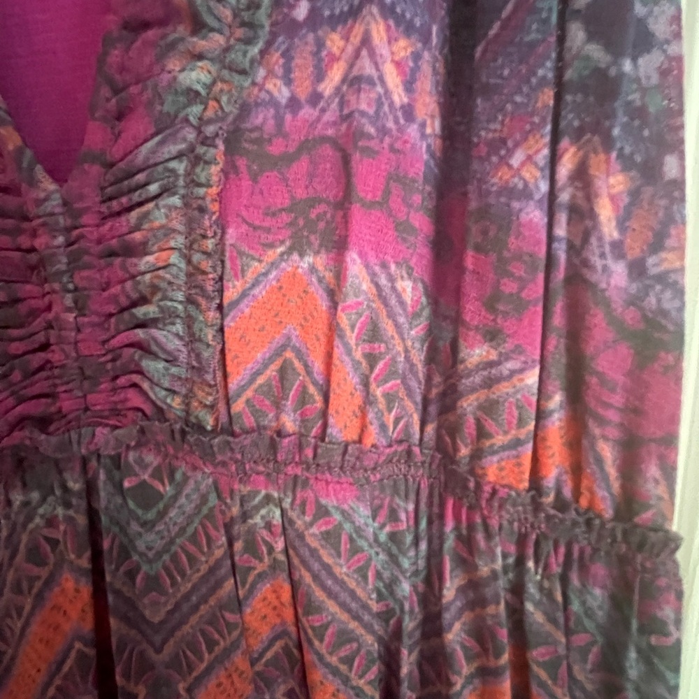 Women's Maxi Dress in Purple and Orange